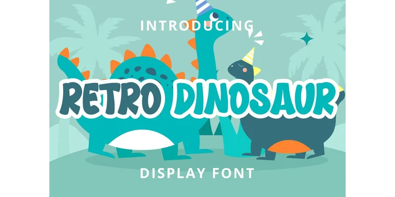 Retro Dinosaur Font by Planetz studio — Display Font