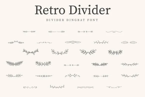 Retro Divider by CraftedType Studio — Dingbats Font