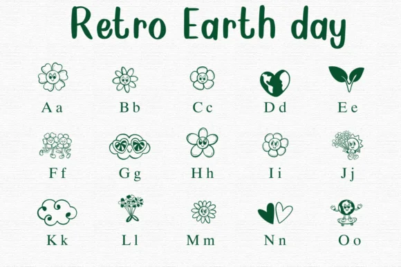 Retro Earth Day by Nongyao — Dingbats Font — thumbnail 2