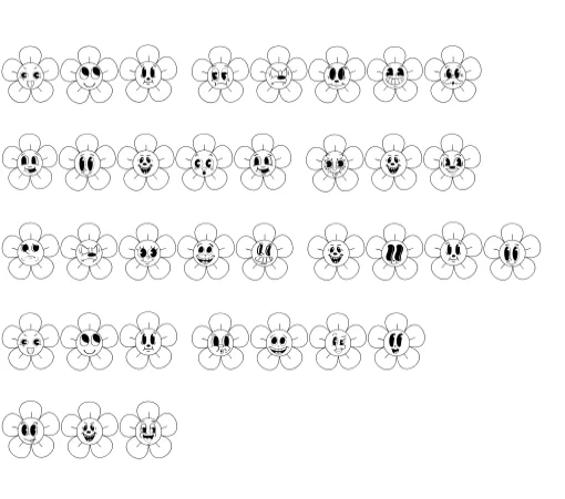 Retro Flower by Sirinart — Dingbats Font — thumbnail 8