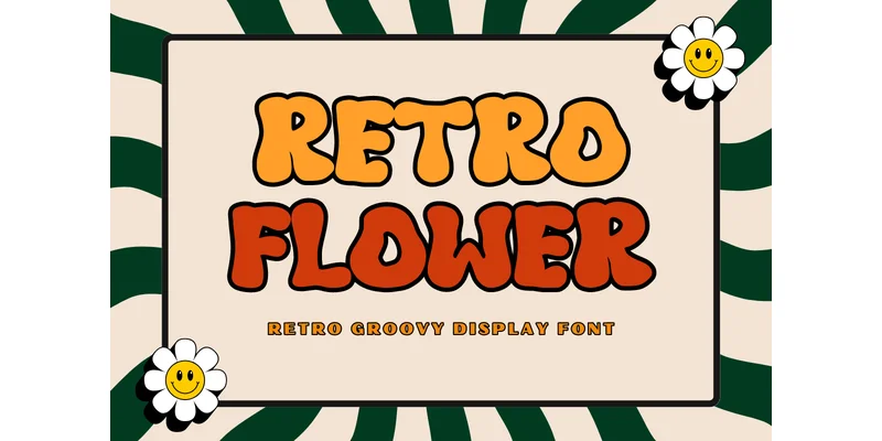 Retro Flower Font by Minimalist Eyes — Display Font