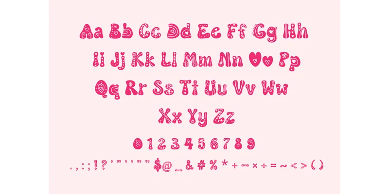 Retro Funny Heart Font by Pui Art — Display Font — thumbnail 8