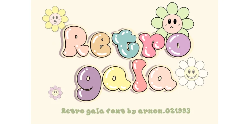Retro Gala Font by arnon.021993 — Display Font