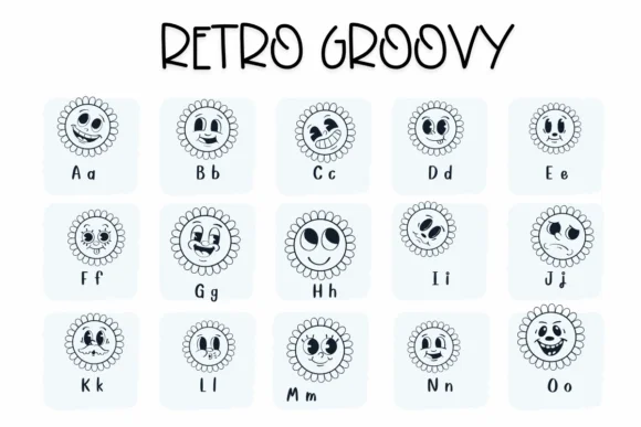 Retro Groovy by Sirinart — Dingbats Font — thumbnail 2
