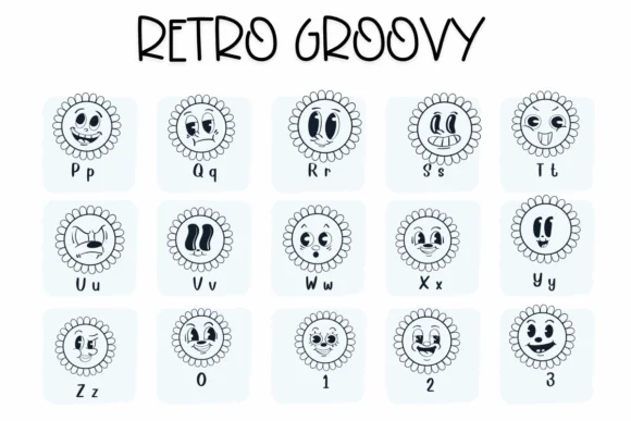 Retro Groovy by Sirinart — Dingbats Font — thumbnail 3