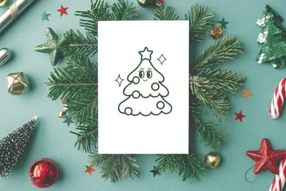 Retro Groovy Christmas by Pui Art — Dingbats Font — thumbnail 5
