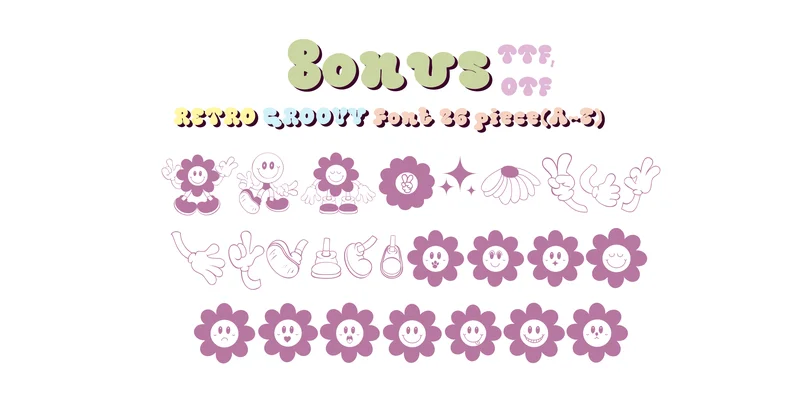 Retro Groovy Font by arnon.021993 — Display Font — thumbnail 5