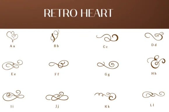 Retro Heart by Heartcraft Atelier — Dingbats Font — thumbnail 2