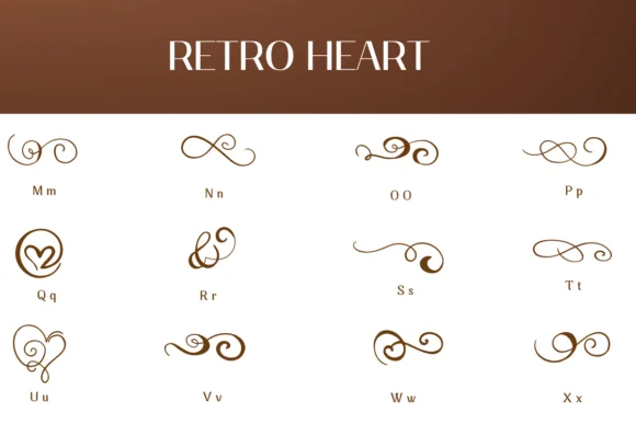 Retro Heart by Heartcraft Atelier — Dingbats Font — thumbnail 3