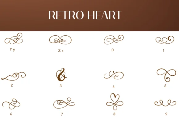 Retro Heart by Heartcraft Atelier — Dingbats Font — thumbnail 4