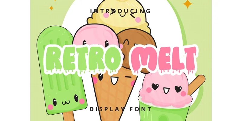 Retro Melt Font by Planetz studio — Display Font