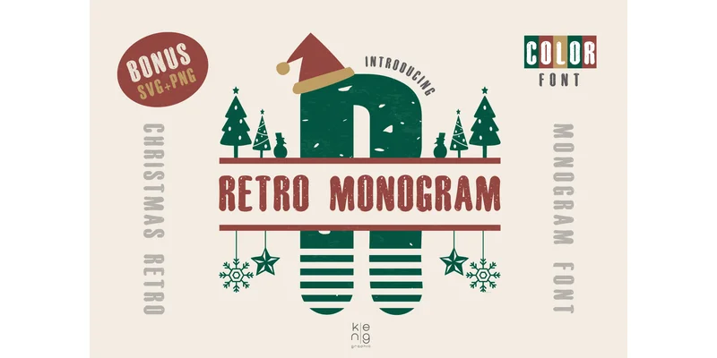 Retro Monogram Font by keng graphic by keng graphic — Decorative Font