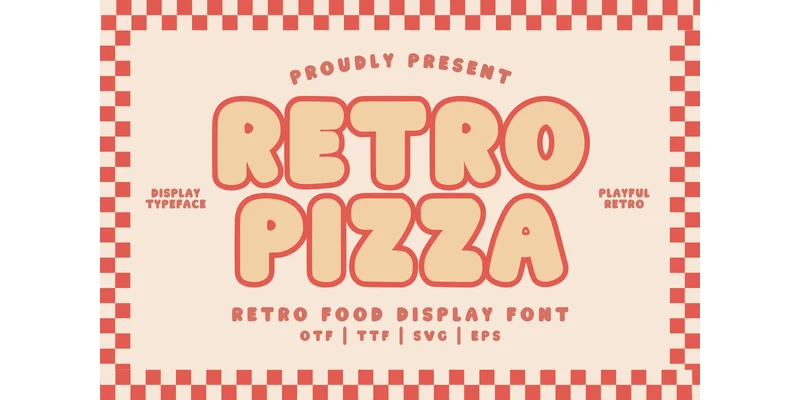 Retro Pizza Regular Font by Letterayu — Display Font