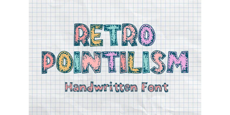 Retro Pointilism Font by MVMET — Display Font