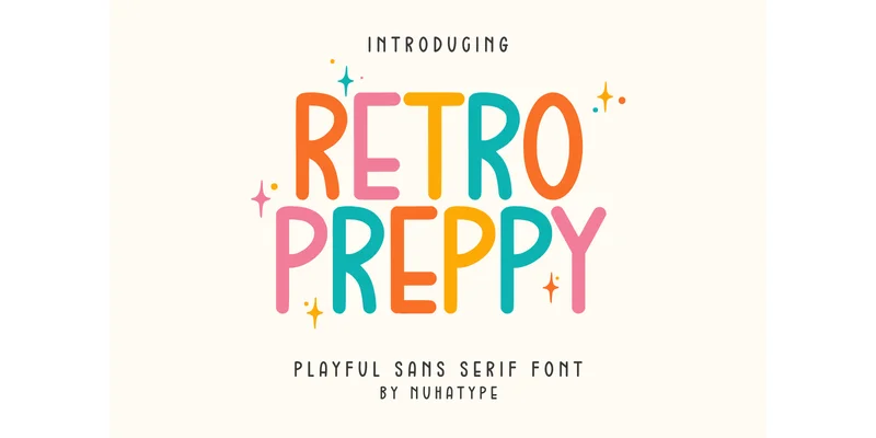 Retro Preppy Font by Nuhatype — Sans Serif Font