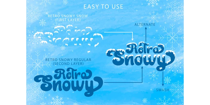 Retro Snowy Font by Densu Creative — Display Font — thumbnail 2