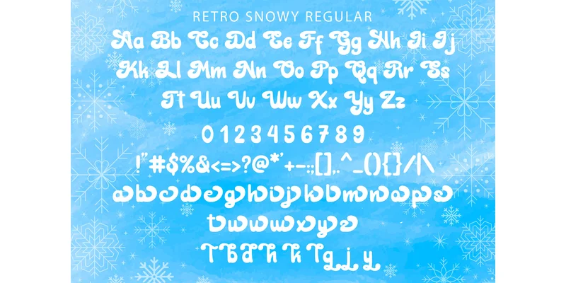 Retro Snowy Font by Densu Creative — Display Font — thumbnail 8