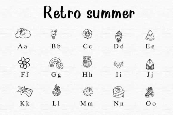 Retro Summer by Nongyao — Dingbats Font — thumbnail 2