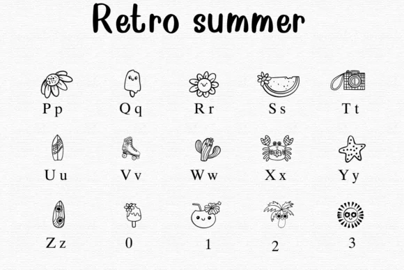 Retro Summer by Nongyao — Dingbats Font — thumbnail 3