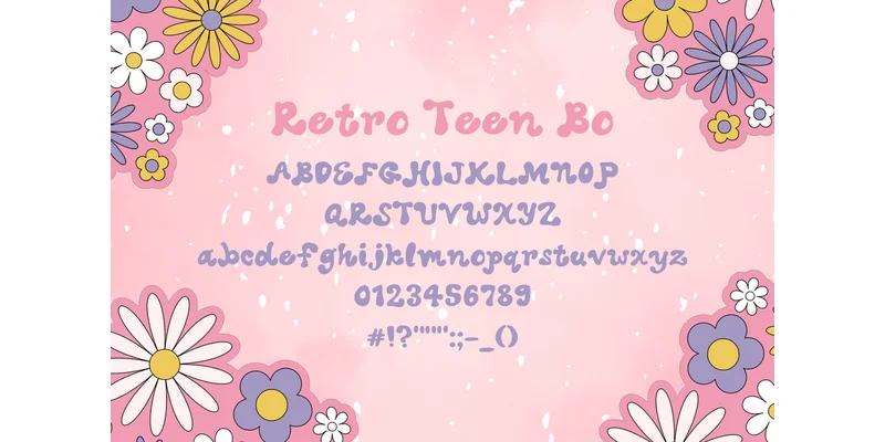 Retro Teen Bo Font by TanoiCartoonist — Display Font — thumbnail 2