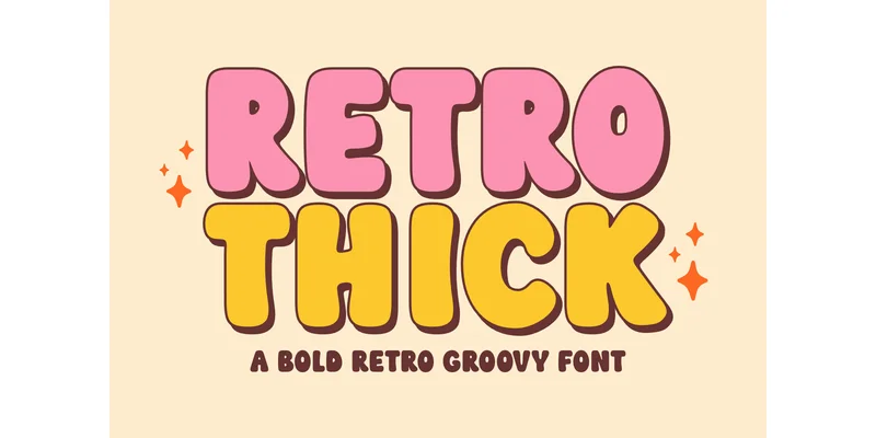 Retro Thick Font by Keithzo (7NTypes) — Display Font