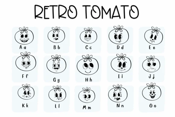 Retro Tomato by Sirinart — Dingbats Font — thumbnail 2