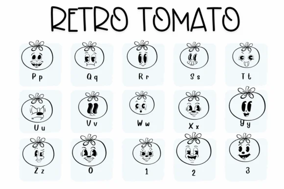 Retro Tomato by Sirinart — Dingbats Font — thumbnail 3