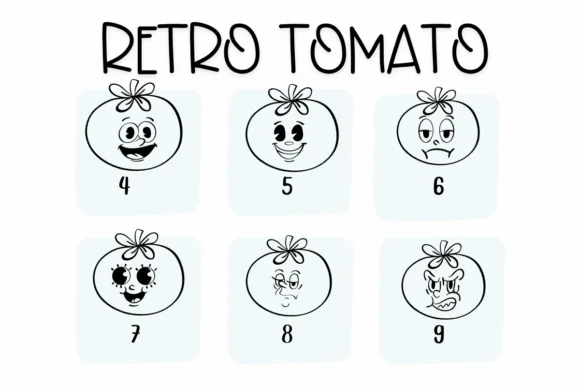 Retro Tomato by Sirinart — Dingbats Font — thumbnail 4