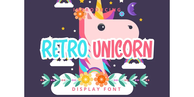 Retro Unicorn Font by nicetrip7 — Display Font