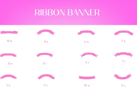 Ribbon Banner by Heartcraft Atelier — Dingbats Font — thumbnail 3