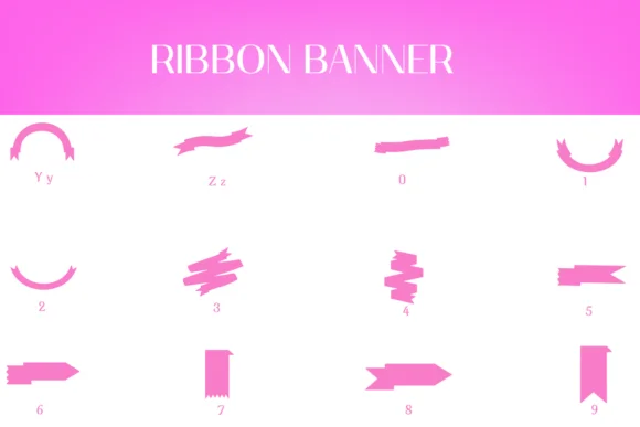 Ribbon Banner by Heartcraft Atelier — Dingbats Font — thumbnail 4