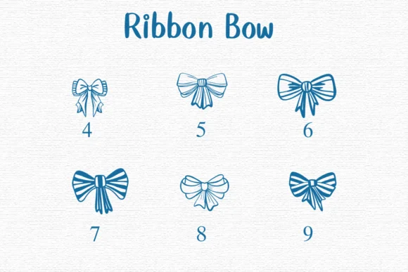 Ribbon Bow by Nongyao — Dingbats Font — thumbnail 4