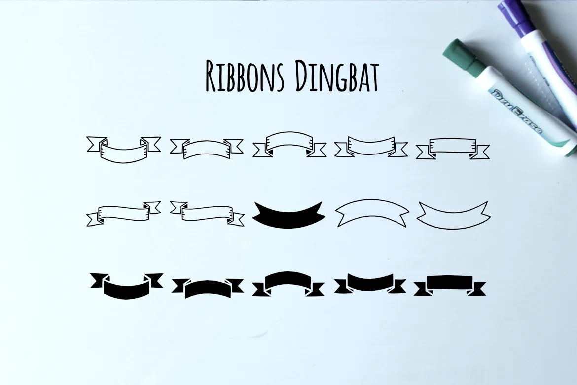 Ribbons Dingbat by LebahStudio — Dingbats Font
