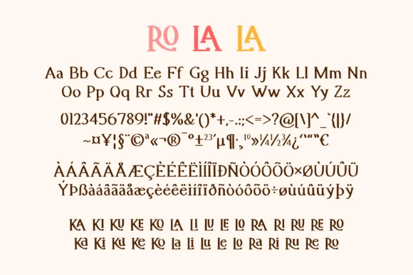 Ro La La by hai.starin — Slab Serif Font — thumbnail 4