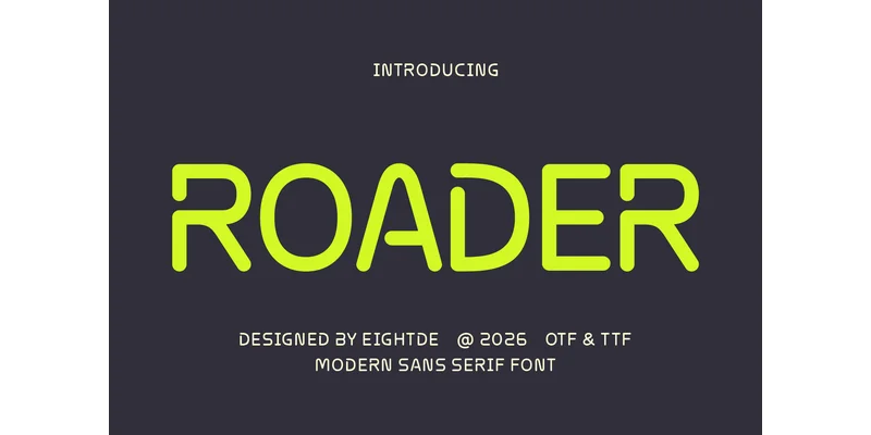 Roader Font by Eightde — Sans Serif Font