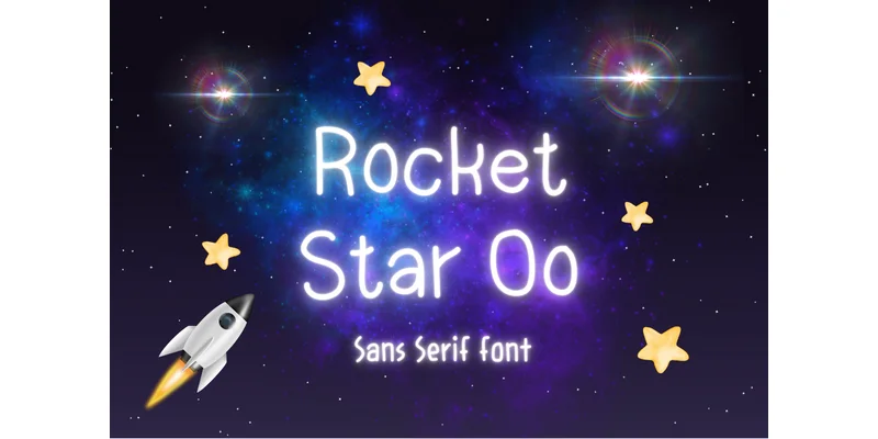 Rocket Star Oo Font by TanoiCartoonist — Sans Serif Font