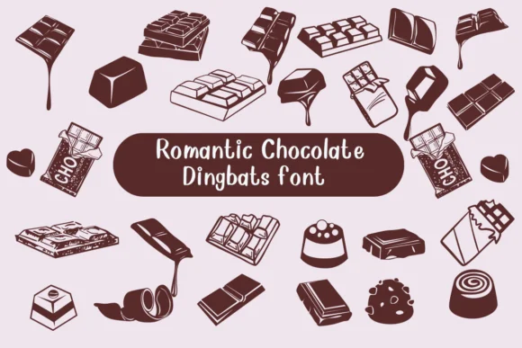 Romantic Chocolate by Nongyao — Dingbats Font