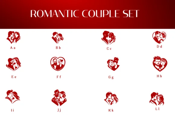 Romantic Couple Set by Heartcraft Atelier — Dingbats Font — thumbnail 2