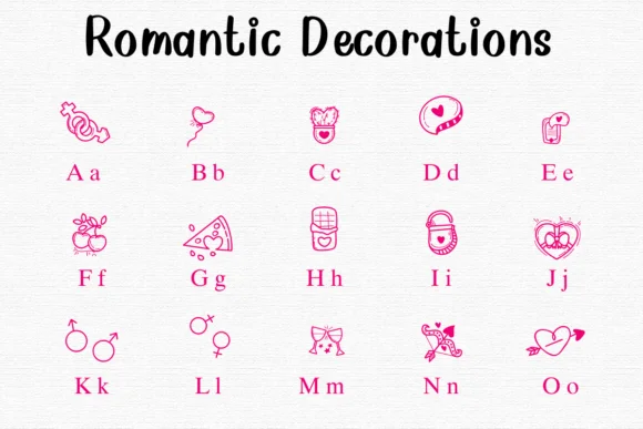 Romantic Decorations by Nongyao — Dingbats Font — thumbnail 2