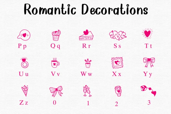 Romantic Decorations by Nongyao — Dingbats Font — thumbnail 3