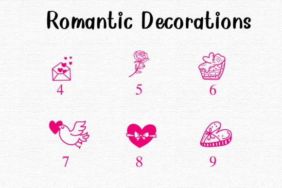 Romantic Decorations by Nongyao — Dingbats Font — thumbnail 4
