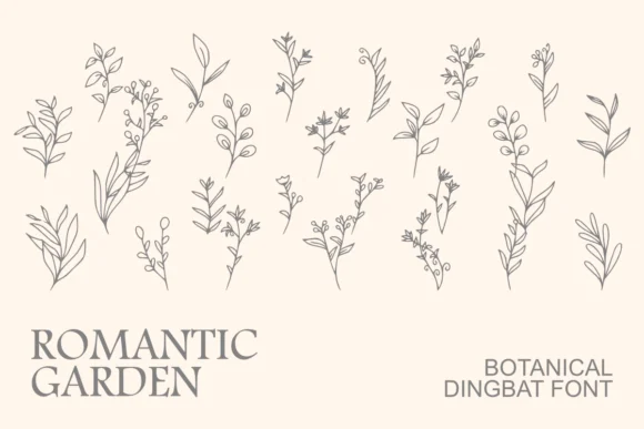 Romantic Garden by Intype Studio — Dingbats Font