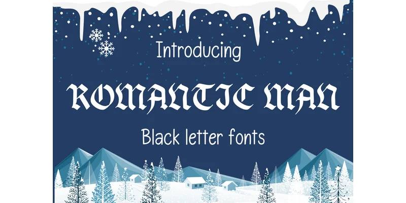 Romantic Man Font by Bassoonartwork โ Blackletter Font