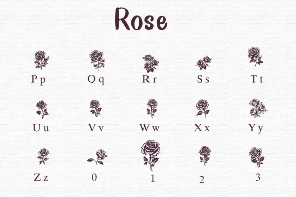 Rose by Nongyao — Dingbats Font — thumbnail 3