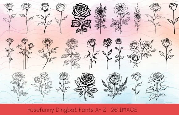 Rose Funny by MOMAT THIRTYONE — Dingbats Font