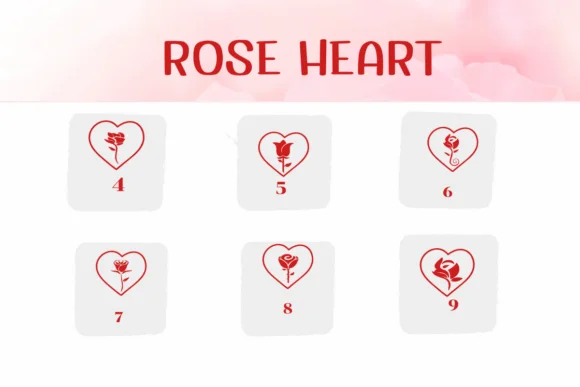 Rose Heart by Ketsarin — Dingbats Font — thumbnail 4