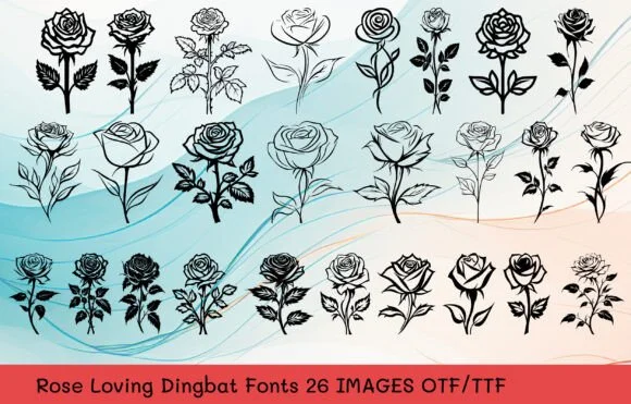 Rose Loving by MOMAT THIRTYONE — Dingbats Font