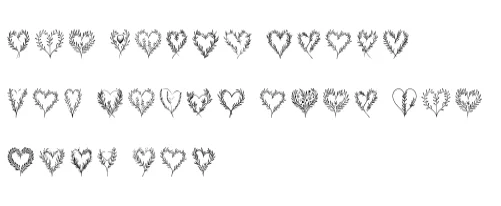 Rosemary Sprigs with Heart by MOMAT THIRTYONE — Dingbats Font — thumbnail 6