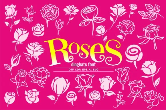 Roses by Onoborgol — Dingbats Font