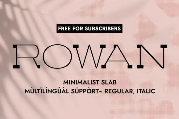 Rowan by Minimalistartstudio — Slab Serif Font